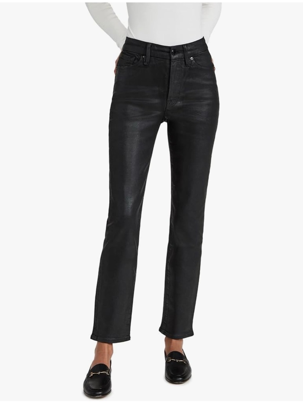 Good American Women's Good Classic Coated Pants - sz31